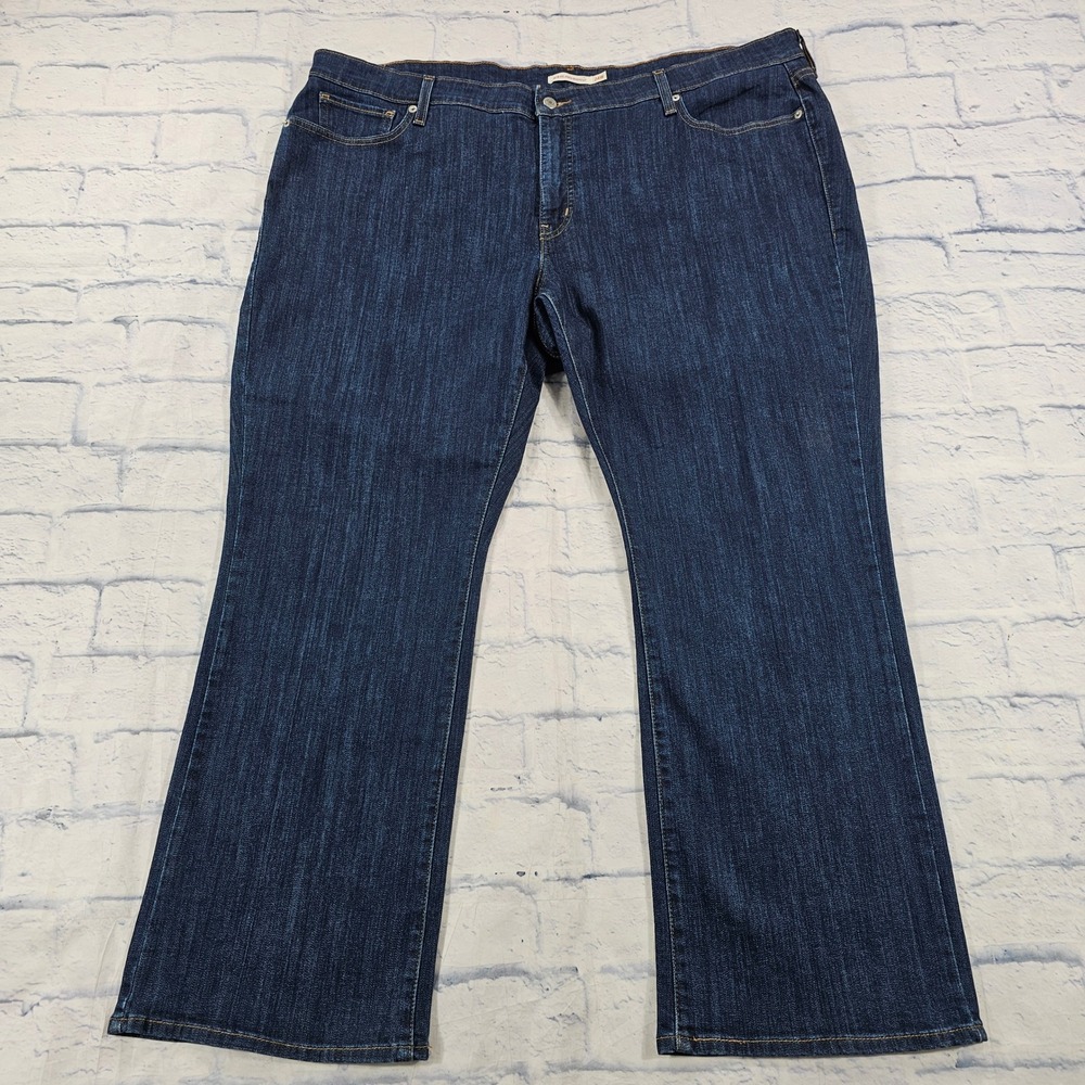 Levis 415 Relaxed Bootcut Jeans Womens 24W Dark Wash Blue Denim Stretch 415-0555